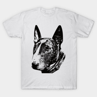 Bull Terrier Face Design - A Bully Christmas Gift T-Shirt