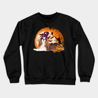 Happy Halloween Cavalier King Charles Spaniel Dogs Halloween Gift Crewneck Sweatshirt