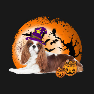 Happy Halloween Cavalier King Charles Spaniel Dogs Halloween Gift T-Shirt