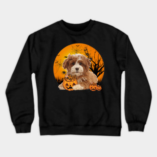 Happy Halloween Cavapoo Dogs Halloween Gift Crewneck Sweatshirt