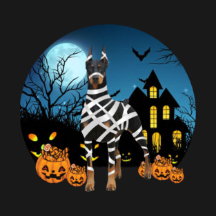 Happy Halloween Doberman Pinscher Dogs Halloween Gift T-Shirt