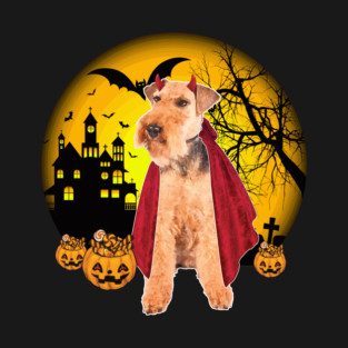 Happy Halloween Welsh Terrier Dogs Halloween Gift T-Shirt