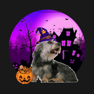 Happy Halloween Dandie Dinmont Terrier Dogs Halloween Gift T-Shirt