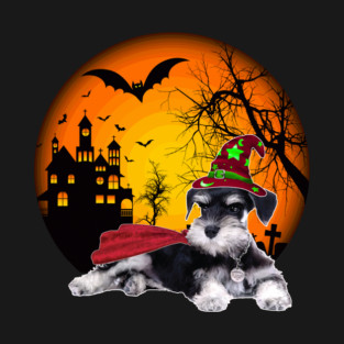 Happy Halloween Miniature Schnauzer Dogs Halloween Gift T-Shirt