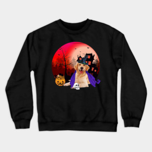 Happy Halloween Golden Retriever Dogs Halloween Gift Crewneck Sweatshirt