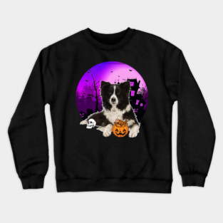 Happy Halloween Border Collie Dogs Halloween Gift Crewneck Sweatshirt
