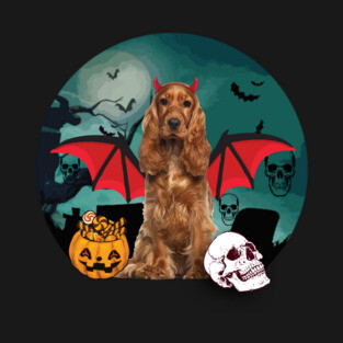 Happy Halloween Cocker Spaniel Dogs Halloween Gift T-Shirt