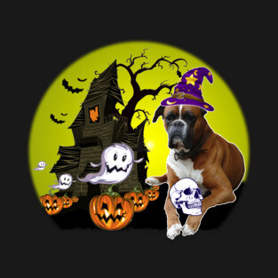 Happy Halloween Boxer Dogs Halloween Gift T-Shirt