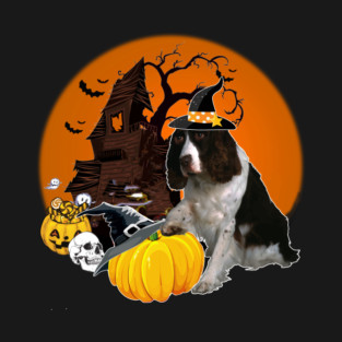 Happy Halloween Springer Spaniel Dogs Halloween Gift T-Shirt