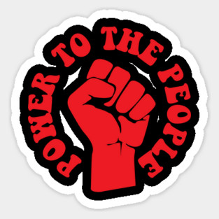 Power To the People, Civil Rights, Protest Sticker