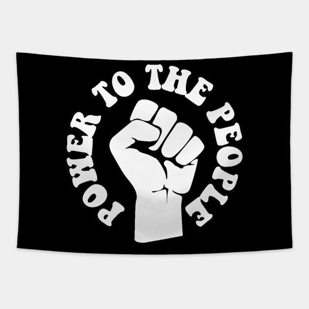 Power To the People, Black Lives, Protest Tapestry by UrbanLifeApparel