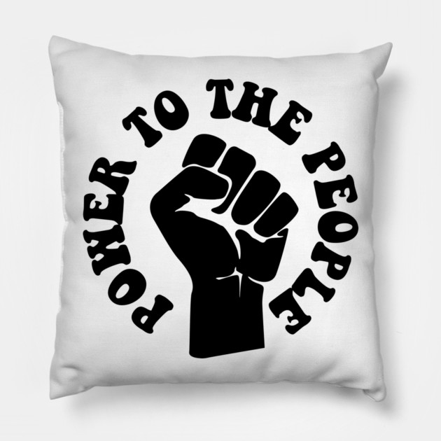 Power to the People, African American, Black Lives Pillow by UrbanLifeApparel