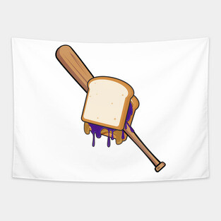Peanut Butter Jelly With a Baseball Bat Tapestry