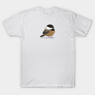 Black Capped Chickadee Bird 2 T-Shirt