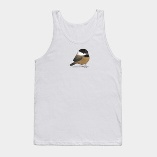 Black Capped Chickadee Bird 2 Tank Top