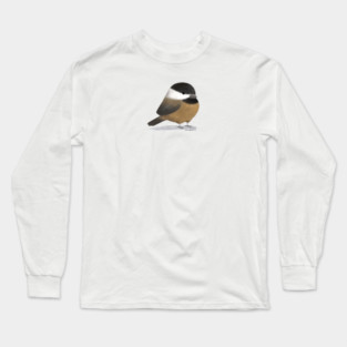 Black Capped Chickadee Bird 2 Long Sleeve T-Shirt