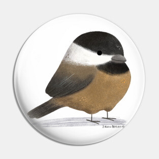 Black Capped Chickadee Bird 2 Pin