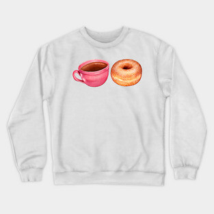 Coffee & Sugar Donut Crewneck Sweatshirt