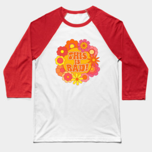 Summer of Rad 2022 Flower Power Logo Baseball T-Shirt
