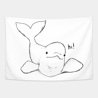 Baby Beluga Tapestry