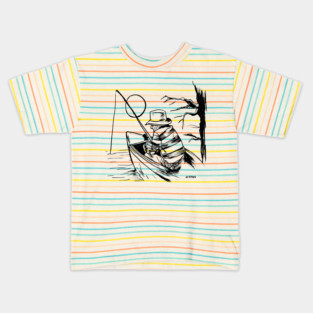 Tranquil Nightmare Fishing for TPInktober 2018 #tpinktober Kids T-Shirt