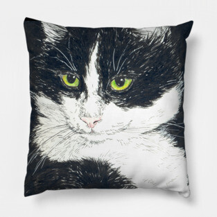Tuxedo cat Pillow