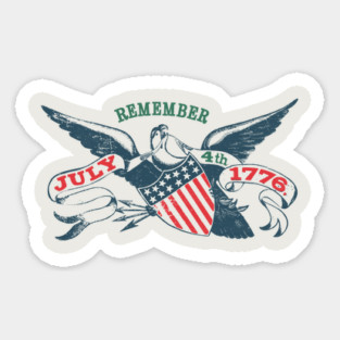 July 4th 1776 United States of America Sticker