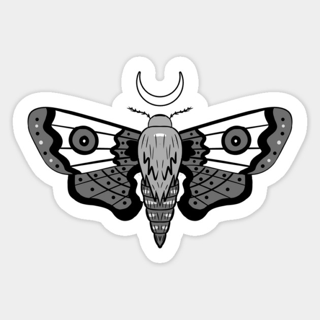MOTH KING Sticker by roxiqt