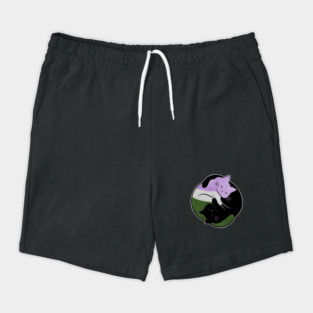Genderqueer Yin Yang Cat Shorts