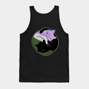 Genderqueer Yin Yang Cat Tank Top