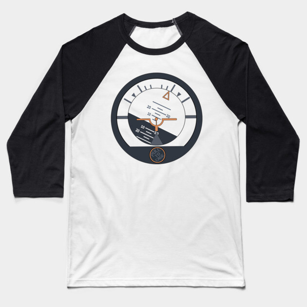 Pilot's Attitude Baseball T-Shirt by DesignedForFlight