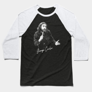 George Carlin // 70s Retro Fan Artwork Baseball T-Shirt