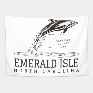 Emerald Isle, NC Summertime Vacationing Dolphin Tapestry