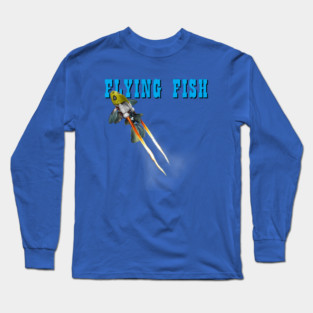 Funny Vintage Flying Fish 90s Movie Parody Long Sleeve T-Shirt