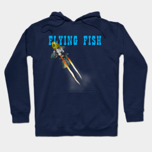 Funny Vintage Flying Fish 90s Movie Parody Hoodie