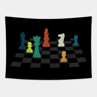 Chess Pieces Tapestry