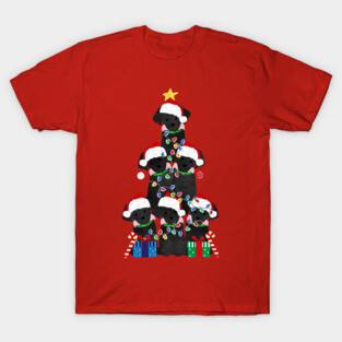 Black Lab Puppy Christmas Tree T-Shirt