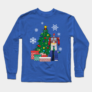 Optimus Prime Around The Christmas Tree Long Sleeve T-Shirt