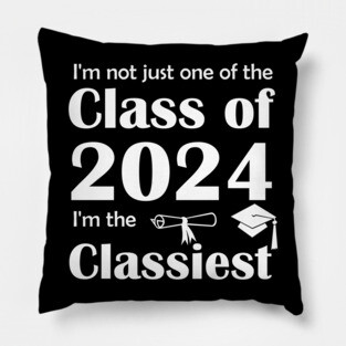 Lispe Not Just One of the Class of 2024 (white lettering) Pillow