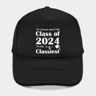 Lispe Not Just One of the Class of 2024 (white lettering) Hat