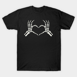Skeleton Hands Heart Halloween T-Shirt
