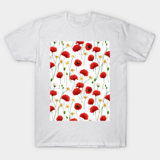 Poppies and daisies T-Shirt