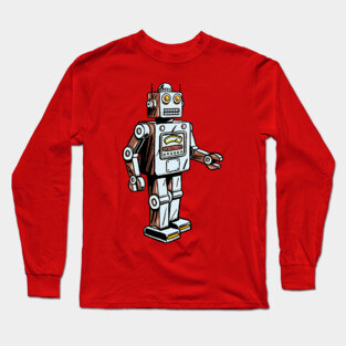 Retro Robot Long Sleeve T-Shirt
