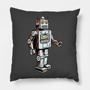 Retro Robot Pillow