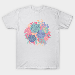 Bunch of Succulents - Colour T-Shirt