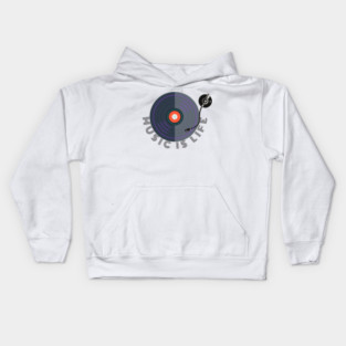 Music is life Kids Hoodie