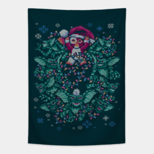 We Wish You a Gremlin Classic Christmas Tapestry