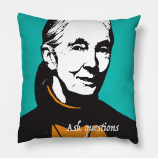 Jane Goodall: ask questions Pillow