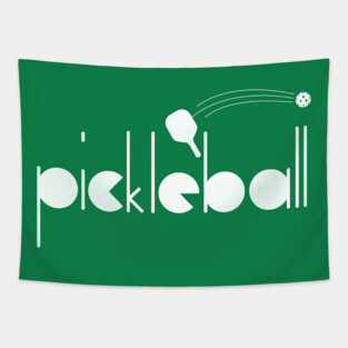 Pickleball Geometric Font Tapestry