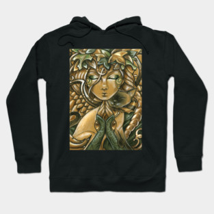 Forest Angel and Siamese Cat Hoodie